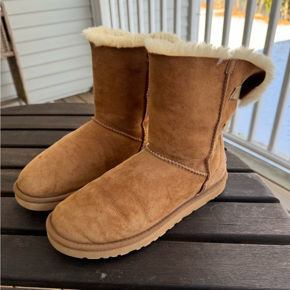 UGG Buckle Back Boots, Size 8